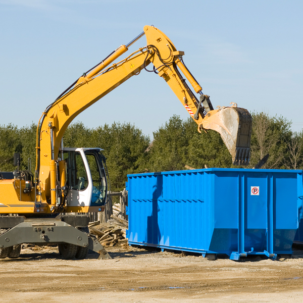 are there any restrictions on where a residential dumpster can be placed in Plainfield